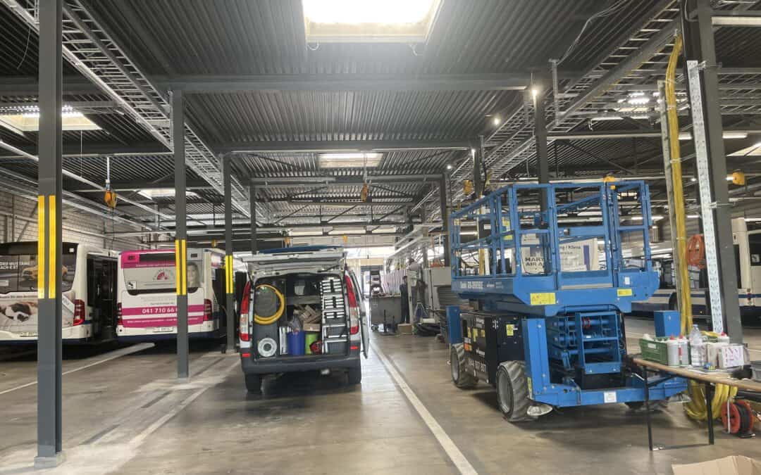 Umnutzung Einstellhalle E-Mobilität ZVB, Zug, erste Phase